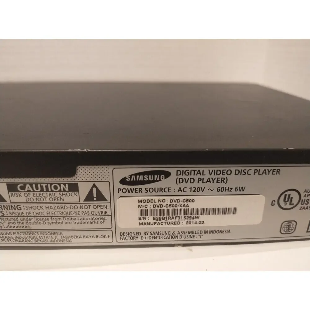 Samsung DVD-C500 DVD Player 2012 - Tested, No Remote Included